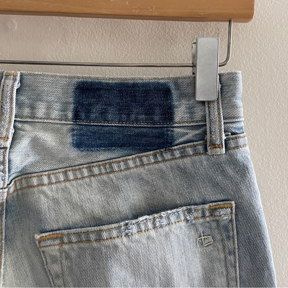 Rag & Bone Size 24 Marilyn Distressed Straight-Leg Jeans, Union Pool - Picture 9 of 16